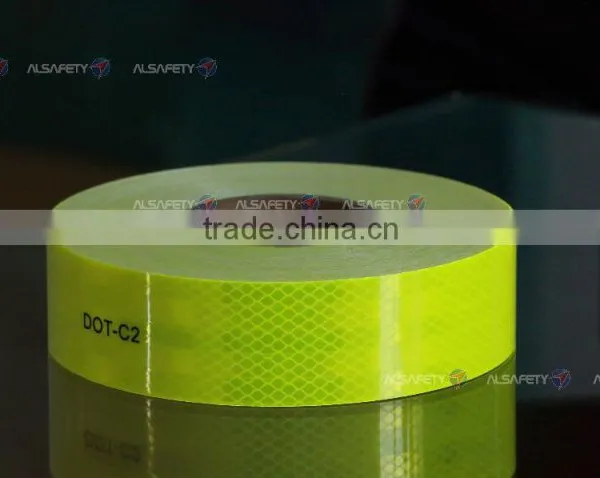 DOT-C2 Fluoresent Yellow-green Self Adhensive Conspicuity Reflective Tape photo-3