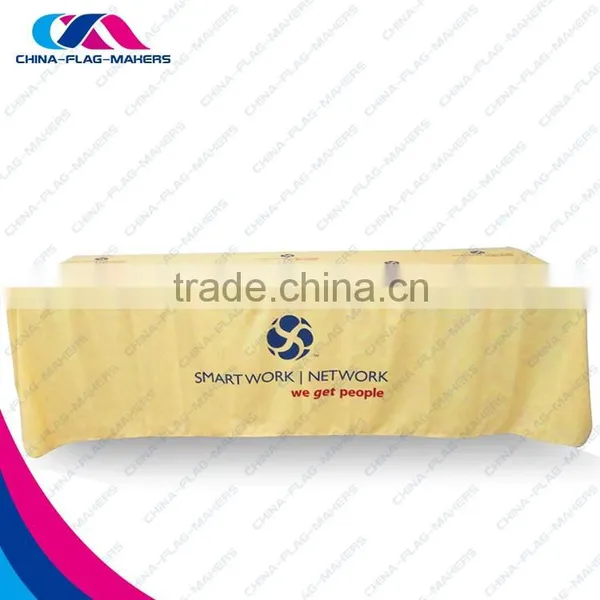 Custom Trade Show Square Gold Table Tablecloth photo-3