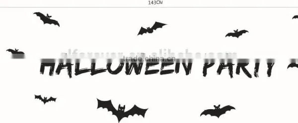 ALFOREVER Bat Halloween Black Quote Decals,bat Halloween Sticker photo-4
