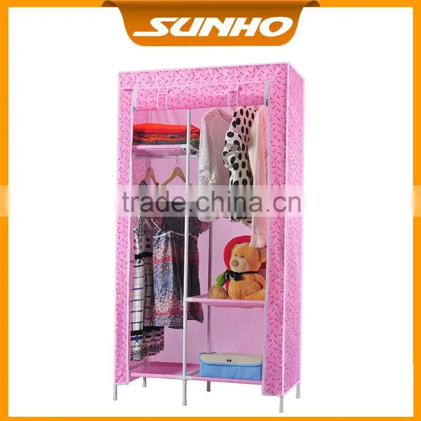 Portable Oxford Closet Wardrobe Storage Organizer With Shelves
