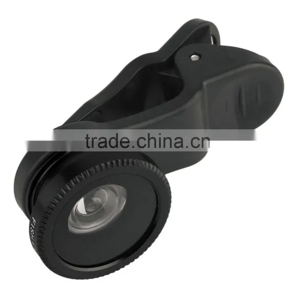 180 Degree Fisheye Macro 2 in 1 Lens Magnetic Mount for Mobile Phones Black photo-3