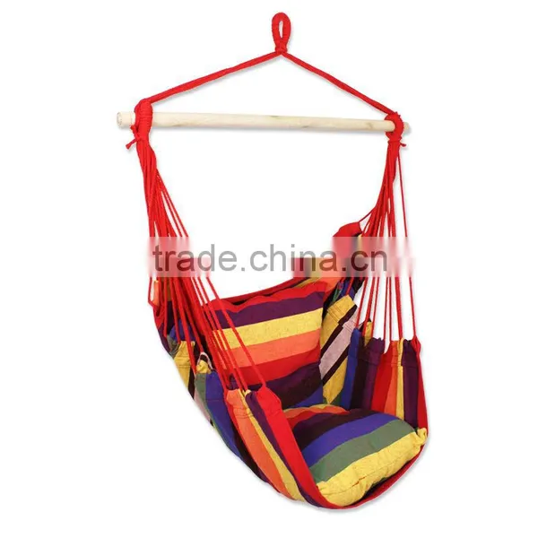 Hammock Hanging Rope Chair Air Outdoor Swing Yard Patio Tree Cotton Solid Wood photo-4