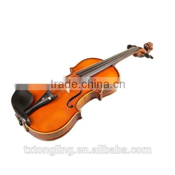 Grade Matt Violin Yellow Flamed Violin for Student Grading TL003-2B photo-4