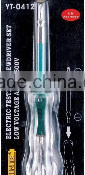 YT-0412A AC100-500V Crystall Handle Electrometric Screwdriver Voltage Tester photo-6