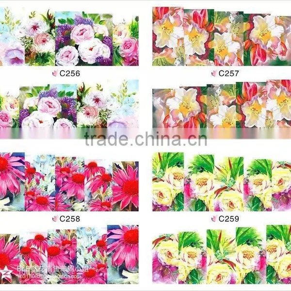 2015 Top Sell Flower Bows Etc Water Transfer Sticker Nail Art Decals Nails Wraps Temporary Tattoos Watermark Nail Tools photo-2