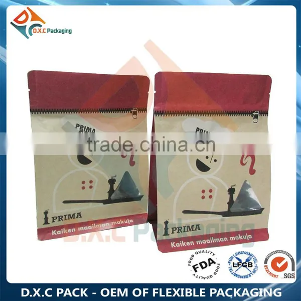 Food Grade Eight Side Seal Milk Powder Plastic Packaging Bag With Top Zipper Pouch photo-2