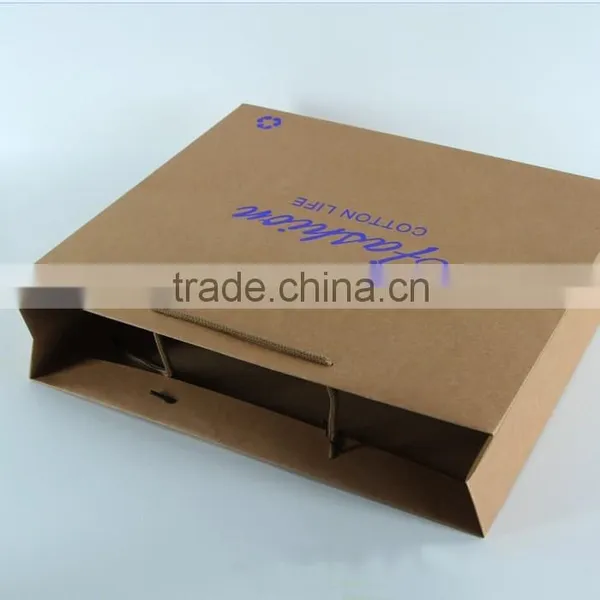 Custom High Quality Kraft Paper Bag for Garment Clothing photo-2