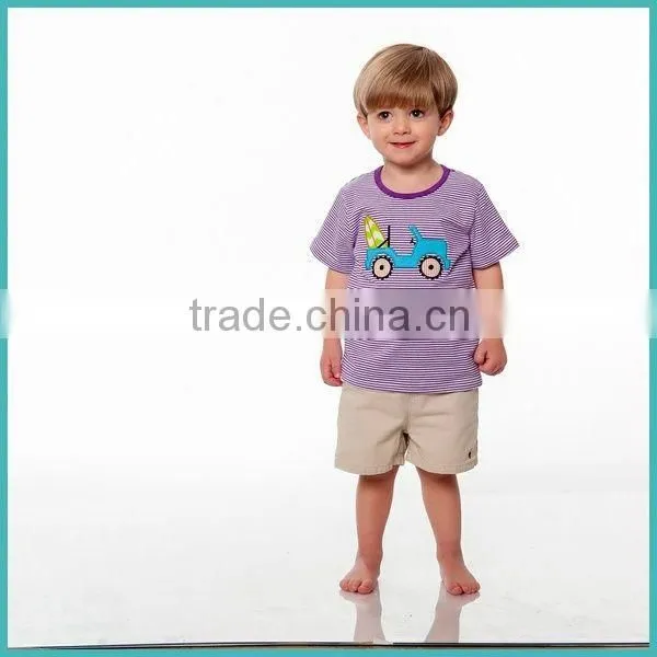 New O Neckline 100%Cotton t Shirts for Boys With The Cartoon Design photo-3