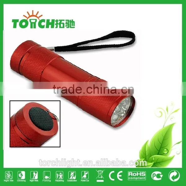 Mini Torch Light 9 Led Flashlight by 3*AAA Battery 9 Led Gift Flashlight photo-3