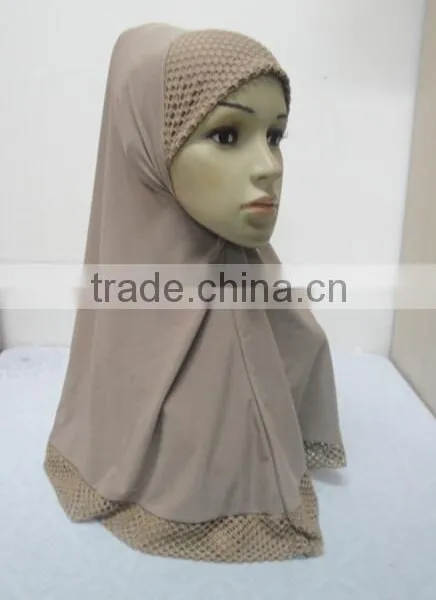 H297 Latest Muslim Hijab With Beautiful Net,muslim Scarf photo-5