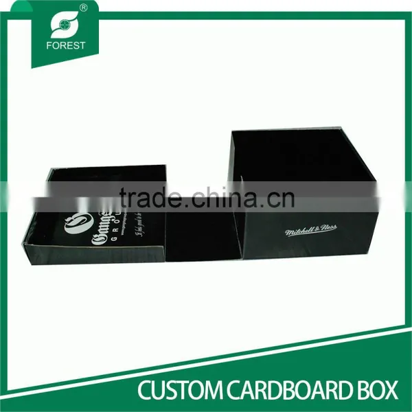 HIGH QUALITY BLACK SHOE PACKING BOX FOLDING CARDBOARD BOXES photo-2