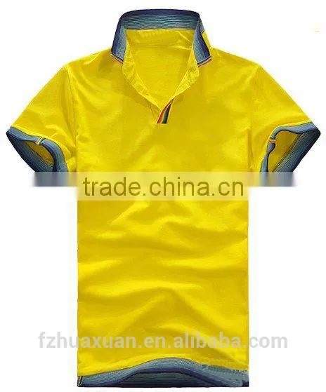 Yellow Wholesales Custom T- Shirt for Men Polo T-shirt