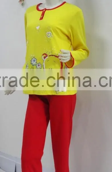 Atmospheric Cartoon Cute Bear Round Collar Pajamas Women photo-3
