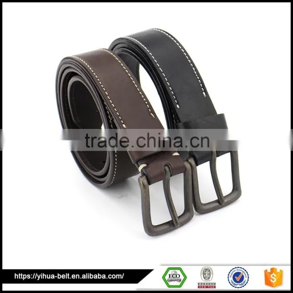 Durable Deep Color pu Vintage Leather Belt