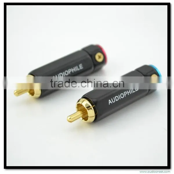 High Performance Audiophile Gold Plated RCA Plug Audio Grade RCA plug Audio plug