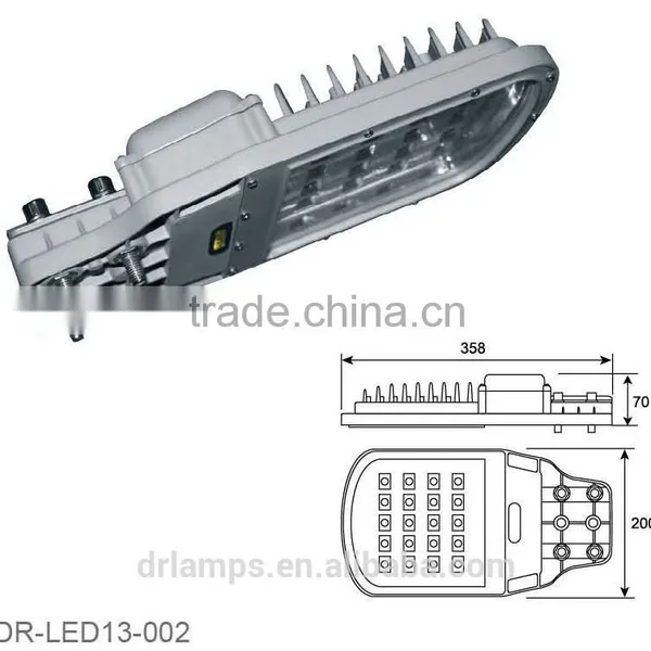 Small Watts Bob Piece Aluminum Plate LED Street Light 15-90W