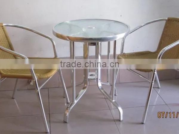 Aluminum With Glass Dining Table for Sales YT40B photo-5