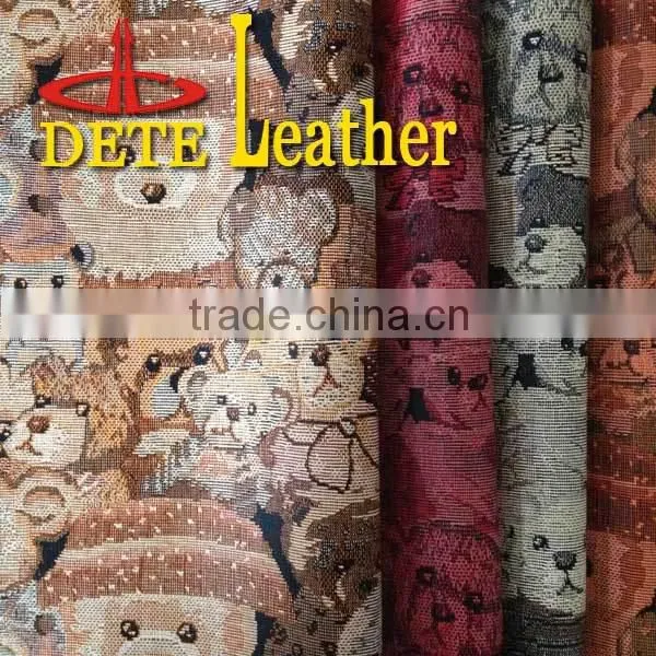 Bear Design Wholesale Faux Leather Fabric pu Transfer Film for Synthetic Leather