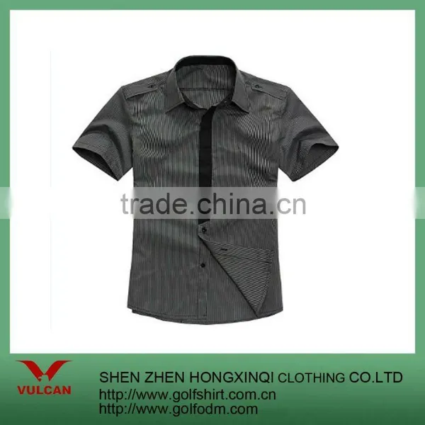 100% Poplin Cotton Black Men Dress Shirts