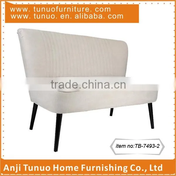 Long Chair&sofa&chaiseWing Back Sofa ,KD Black Finish Rubber Wood Legs,piping Around Seat,TB-7493-2 photo-2