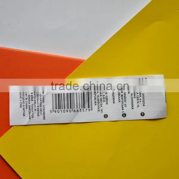 printed labels with barcode
