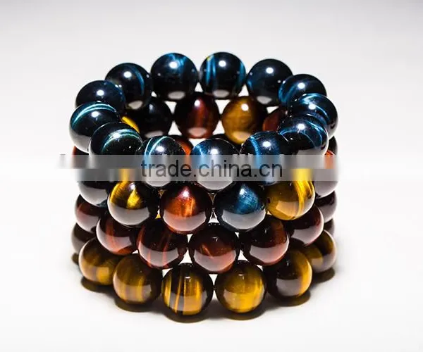 Blue Tiger Eye Stone Bracelet for Sale ,round Gemstone Bracelet photo-3