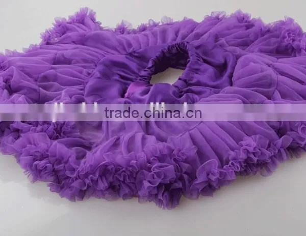 Purple Ruffled Fluffy Tutu Skirt With Bow photo-3