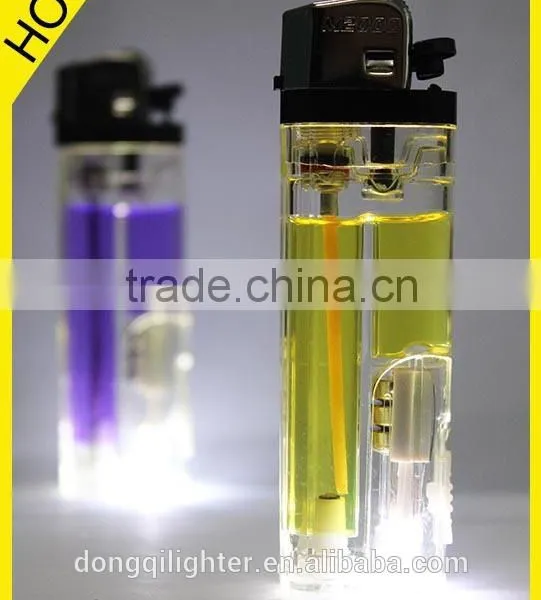 Refillable Color Gas Flint Lighter LED photo-2
