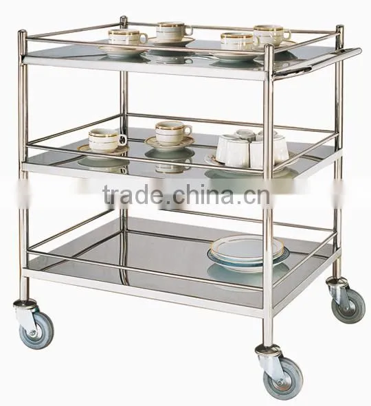 2 Tiers Stainless Steel Trolley for Restaurant or Kitchen Stainless Steel Trolley photo-2