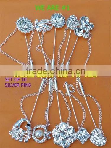 Hijab Pins- Scarf Pins Abaya -Nakab Pins-Islamic Pins-stone Dress Pins photo-2