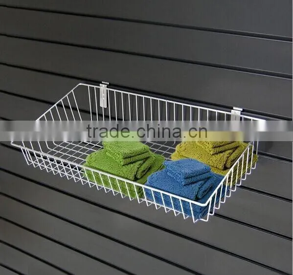 Retail Shop Wall Mounting Metal Display Wire Basket photo-4
