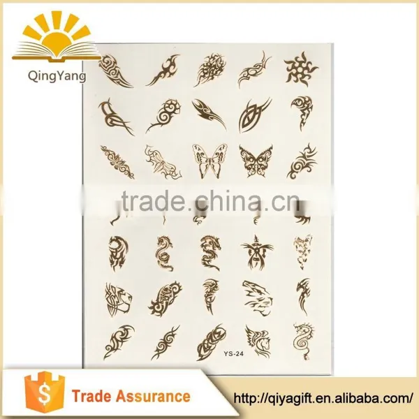 Body Gold Metallic Tattoo Flash Metal Tattoo Ankle Temporary Tattoo