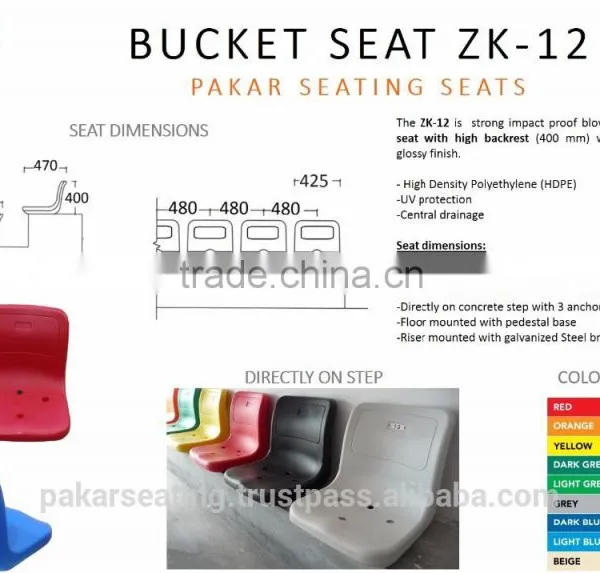 Blow Molded Plastic Stadium Seat ZK-12 photo-4