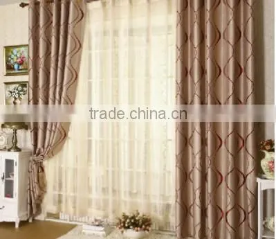 100% Poly Sun-shading Jacquard Blackout Fabric Flame Retardant Blackout Fabric for Living Room photo-6