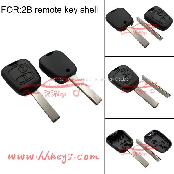 2 Button For Peugeot 407 Remote Key Case Shell Without Logo photo-5