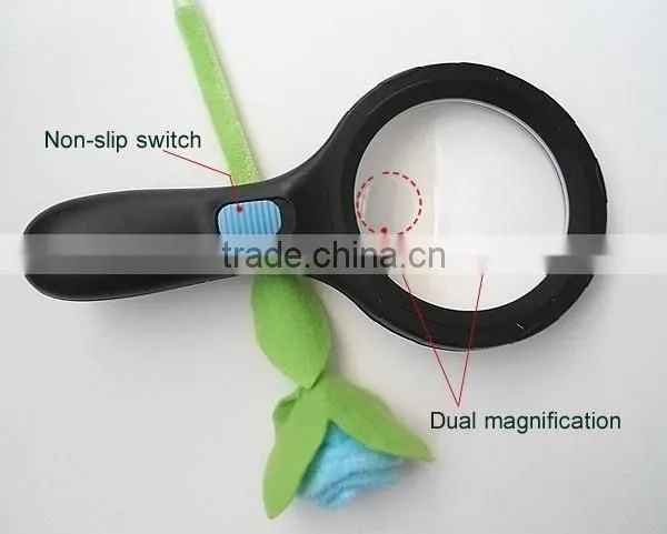 Kawachi 1.8X,5X 138mm Lens Handheld Big Magnifying Glass With LED Lights Glass Magnifier for Reading photo-2