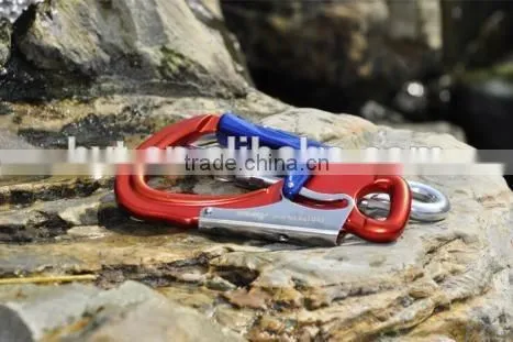 Aluminum Double Gate Locking Snap Hook/Double Action Safety Hook B051 photo-3