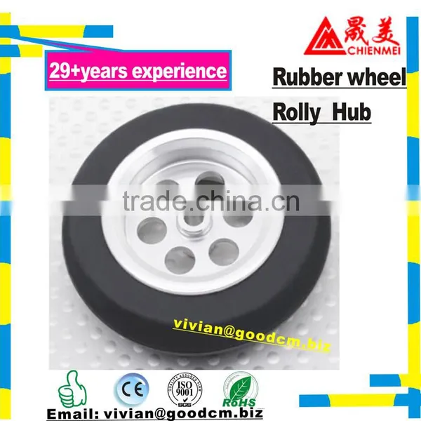 Rubber Wheel Aluminum Wheel With Ball Bearing /Metal Wheels/aluminum Rim Wheel photo-6