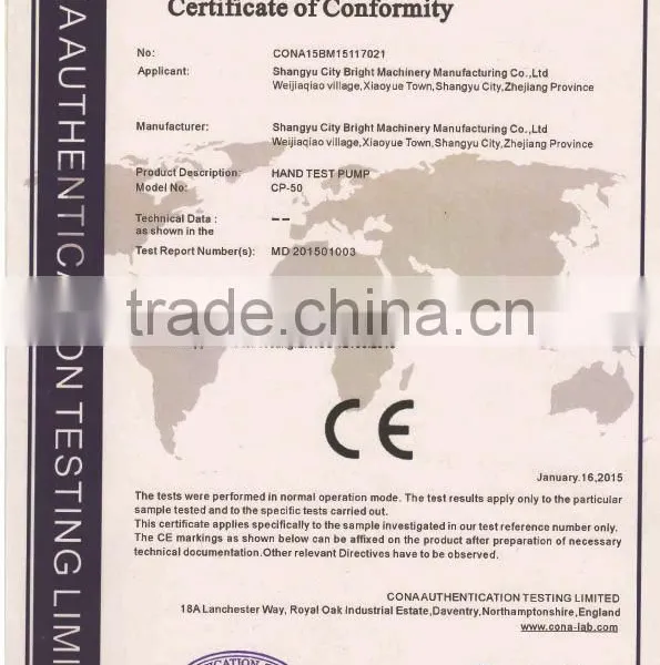 [CE]stable Manual Hydraulic Test Pump CP-50 45M/L photo-3