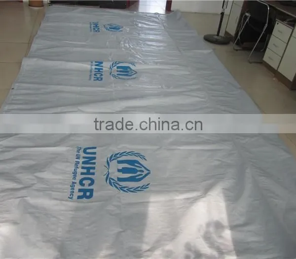 Covering Refugee Tarpaulin, UN Purchasing Relif Tent Tarpaulin, Waterproof LDPE Coated Tarpaulin photo-3