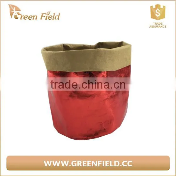 Golden Washable Bag Rolled Packing, Sack Metallic Color Keeper in Kraft photo-2