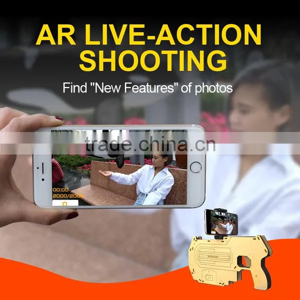 2017 New Arrival AR Gun Mobile Games Control Gun, AR Reality Experience Bluetooth Game Controller Wooden Gun For IOS/Android photo-6