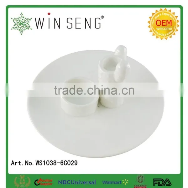 Ceramic White Porcelain Egg Tray, Egg Dish, Egg Holder, Egg Cup photo-2