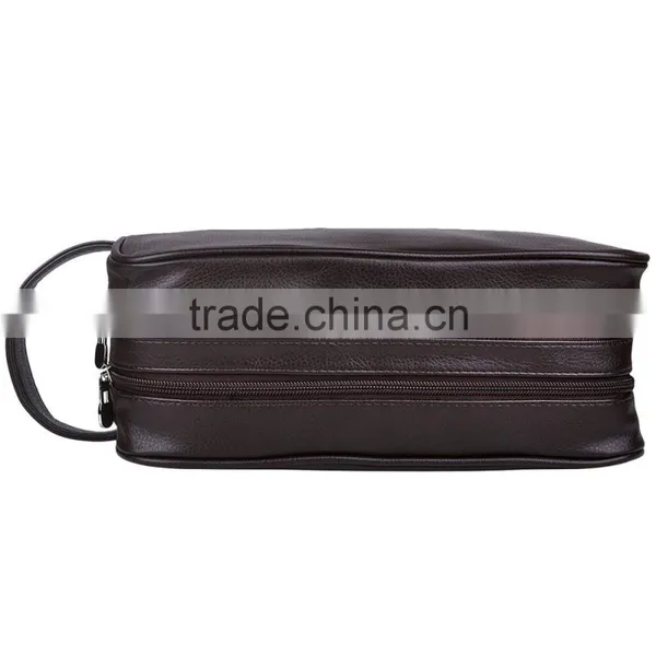 Dopp Kit Toiletry Bag Portable Travel Organizer With Three-layered Storage Sections Handle Strap photo-3
