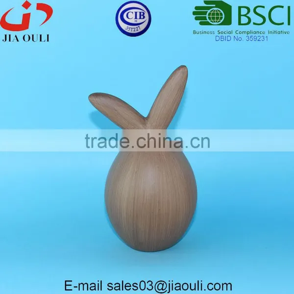 BSCI Audit Factory EASTER Decorative Lovely Bunny, Brown Ceramic Rabbit photo-5