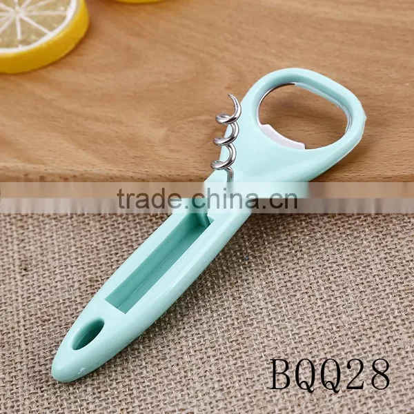 Factory Wholesale Simple Design Cheap Promotion PP Handle Stainless Steel Beer Bottle Opener photo-3