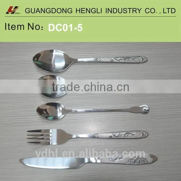 High Class Stainless Steel Dinner Cutlery Spoon Fork Knife Sets