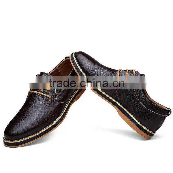 Dark Blue Genuine Leather Men Business Casual Shoes Fashion Best Quality, Lace up Relaxation Leather Shoes Men Fashion Style photo-2