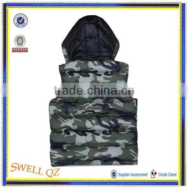 Newest Children Clothes Camoflage Vest for Boys With Hood photo-2