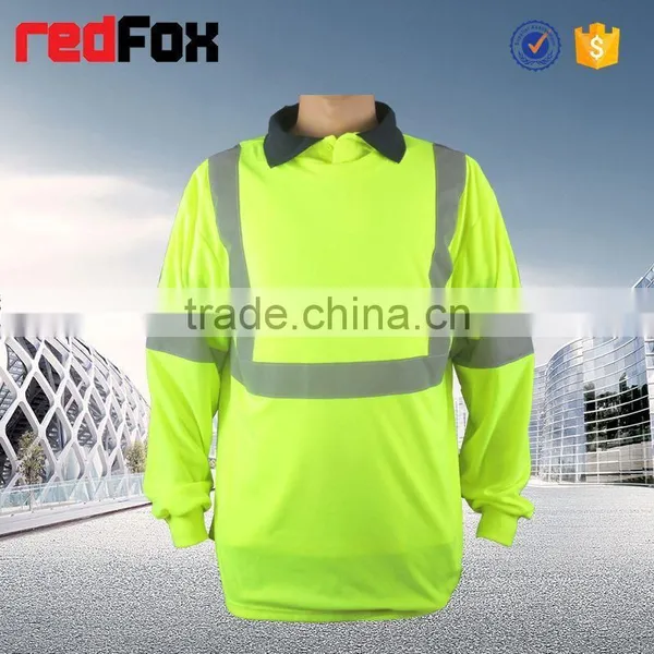 Color Combination T-shirt 160gsm Fabric 100% Polyster Safety T-shirt for Worker Mesh Safety T-shirt photo-2